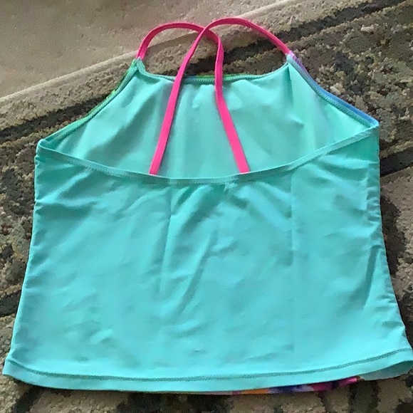 Unicorn tankini top size 14 girls beautiful color stretchy in good condi… - Picture 3 of 3